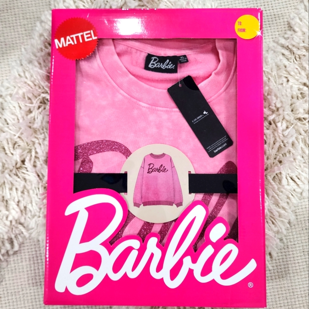 🆕️ BARBIE XL womens super cute Sweatshirt in gift box